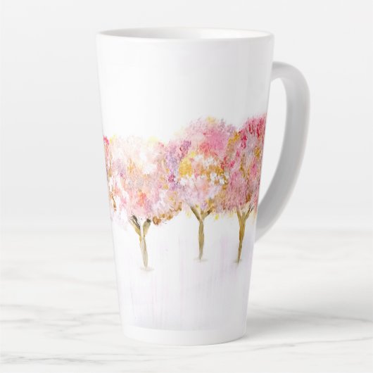 De stralende rode winter latte mok (Rechterhoek)