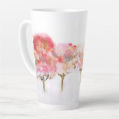 De stralende rode winter latte mok (Linkerhoek)