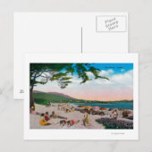 De strand scène in Carmel, Californië Briefkaart (Voorkant / Achterkant)
