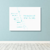 De stranden van Encinitas Canvas Afdruk (Insitu (Houten vloer))