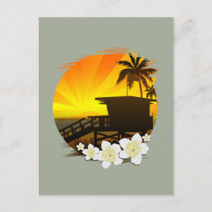 De strandleven ansichtkaart briefkaart