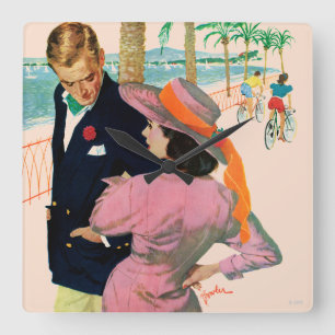 De strategie van de liefde vierkante klok