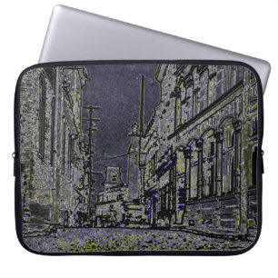 De straten van Quebec Canada uit 1920 Art Laptop Sleeve