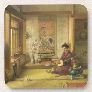 De Stray Shuttlecock (olie op canvas) Bier Onderzetter