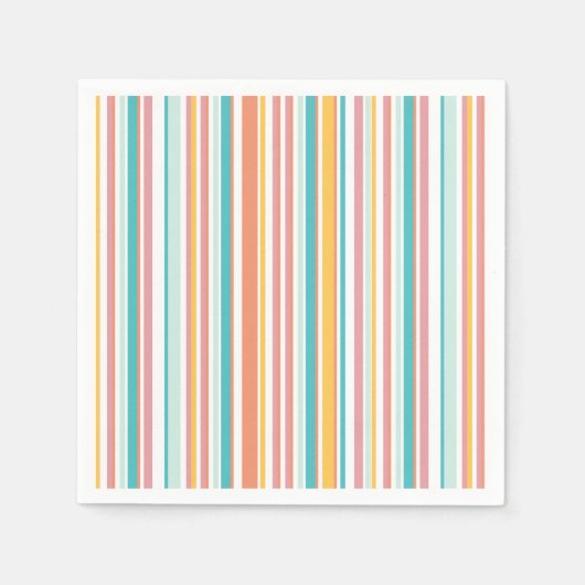 De streep van de zomer controleert gelukkige kleur servet (Voorkant)