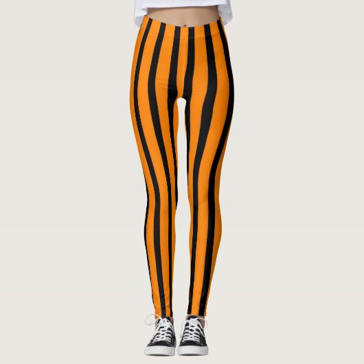 De Strepen van Halloween Leggings (Voorkant)