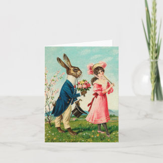 De Strevende naar Dame van het Konijn van de heer Feestdagen Kaart
