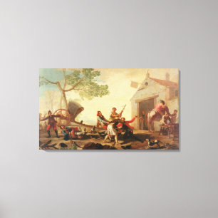 De strijd in de Venta Nueva, 1777 Canvas Afdruk