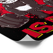 De strijd is echt grappig Panda Gym Bodybuilding Poster (Hoek)