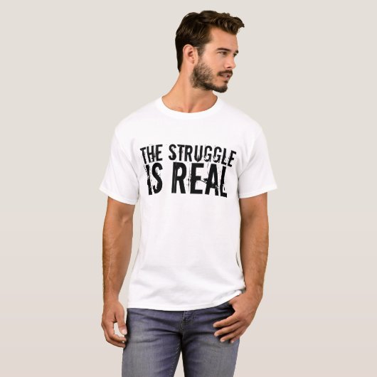 DE STRIJD IS ECHT grappig t-shirts (Voorkant volledig)