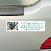 De strijd is echt; grappige Bumperstickers (Op auto)