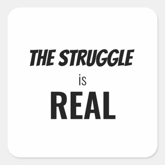 De strijd is echt grappige dramatisering, ZFJ Vierkante Sticker (Voorkant)