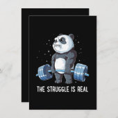 De strijd is echt Panda Weightlift Kaart (Voorkant / Achterkant)