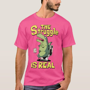 De strijd is echt Trex Tshirt korte arm T Rex F