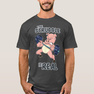 De strijd is echt varkensvlees I fitness Gym I Wei T-shirt
