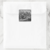De strijd om Bracito Vierkante Sticker (Tas)