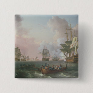 De strijd om de Nijl Vierkante Button 5,1 Cm