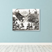 De strijd om Formigny Canvas Afdruk (Insitu (Houten vloer))