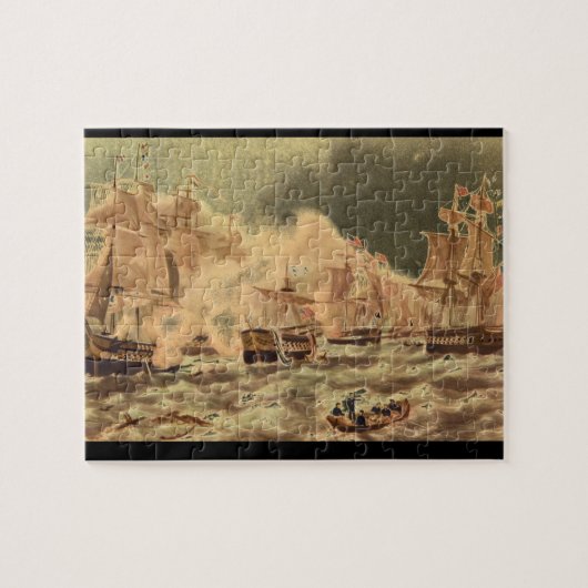 De strijd om het meer van Erie, Commodore_Engravin Legpuzzel (Horizontaal)