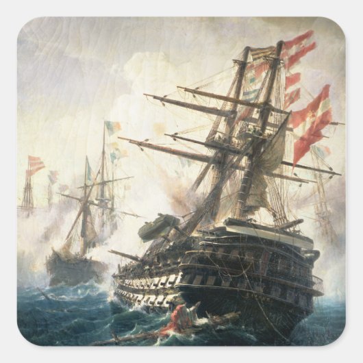 De strijd om Lissa Vierkante Sticker (Voorkant)