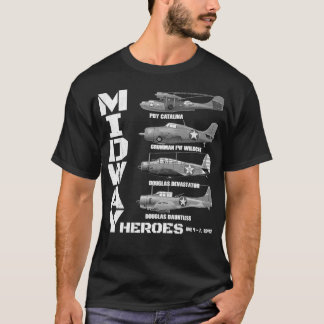 De strijd om Midway Plane die Amerikaanse WW2 P T-shirt