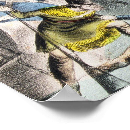 De strijd om New Orleans, pub.Nathaniel Currier Poster (Hoek)