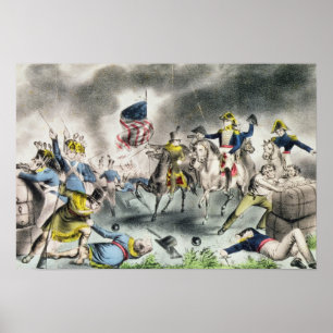 De strijd om New Orleans, pub.Nathaniel Currier Poster