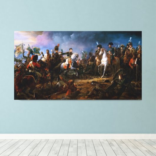 De strijd tegen Austerlitz door François Gérard Canvas Afdruk (Insitu (Houten vloer))