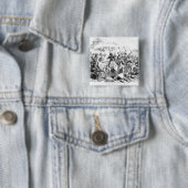 De strijd tegen Bannockburn in 1314 Vierkante Button 5,1 Cm (In situ)