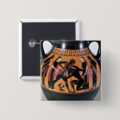 De strijd tegen de Minotaur Vierkante Button 5,1 Cm (Voorkant /achterkant)