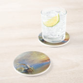 De strijd tegen Temeraire door J. M. W. Turner Zandsteen Onderzetter (Zijkant)