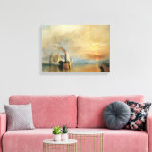 De strijd tegen Temeraire door Joseph Turner, Mari Canvas Afdruk (Insitu (Woonkamer))