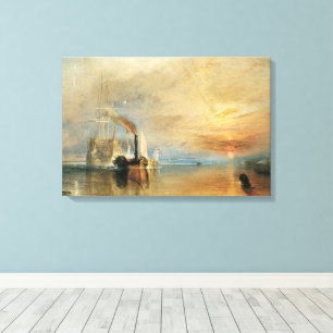 De strijd tegen Temeraire door Joseph Turner, Mari Canvas Afdruk