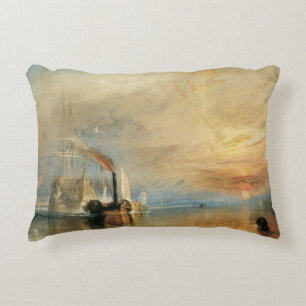 De strijd tegen Temeraire door Joseph Turner, Mari Decoratief Kussen