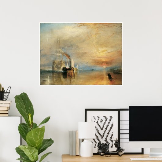 De strijd tegen Temeraire J.M.W. Turner Poster (Thuiskantoor)