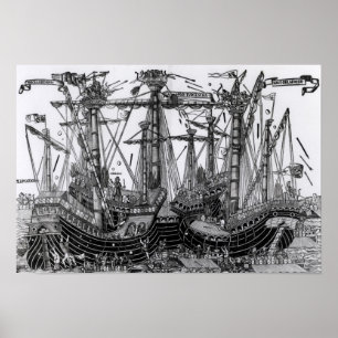 De strijd tegen Zonchio in 1499 Poster