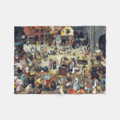 De strijd tussen Carnival en Lent, Bruegel Fleece Deken (Voorkant (Horizontaal))