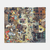 De strijd tussen Carnival en Lent, Bruegel Fleece Deken (Voorkant (Horizontaal))