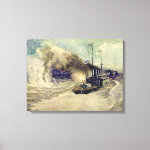 De strijd tussen de Zwarte Zee en Canvas Afdruk