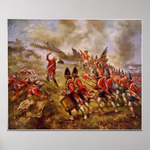 De strijd van Bunker Hill door E. Percy Moran Poster