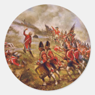 De strijd van Bunker Hill door E. Percy Moran Ronde Sticker