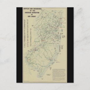 De strijd van de revolutionaire oorlog in New Jers Briefkaart