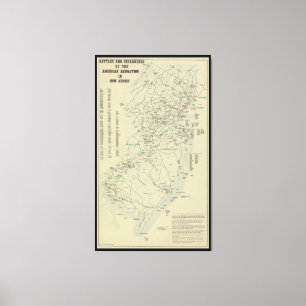 De strijd van de revolutionaire oorlog in New Jers Canvas Afdruk