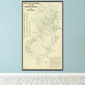 De strijd van de revolutionaire oorlog in New Jers Canvas Afdruk (Insitu (Houten vloer))