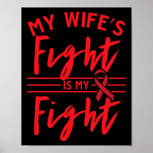 De strijd van mijn vrouw is mijn strijd Bloedkanke Poster