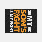 De strijd van mijn zoon leukemie bewustzijn versla fleece deken (Voorkant (Horizontaal))