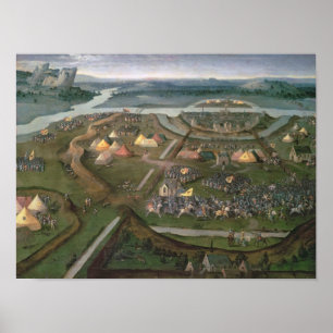 De strijd van Pavia in 1525, c.1530 Poster