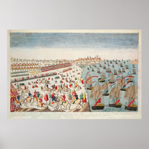 De strijd van Yorktown, 19 oktober 1781 Poster