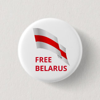 De strijd voor de vrijheid in Wit-Rusland. Ronde Button 3,2 Cm