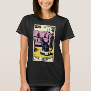 De Strijdwagen Robot Stofzuiger Kat Grappige Tarot T-shirt